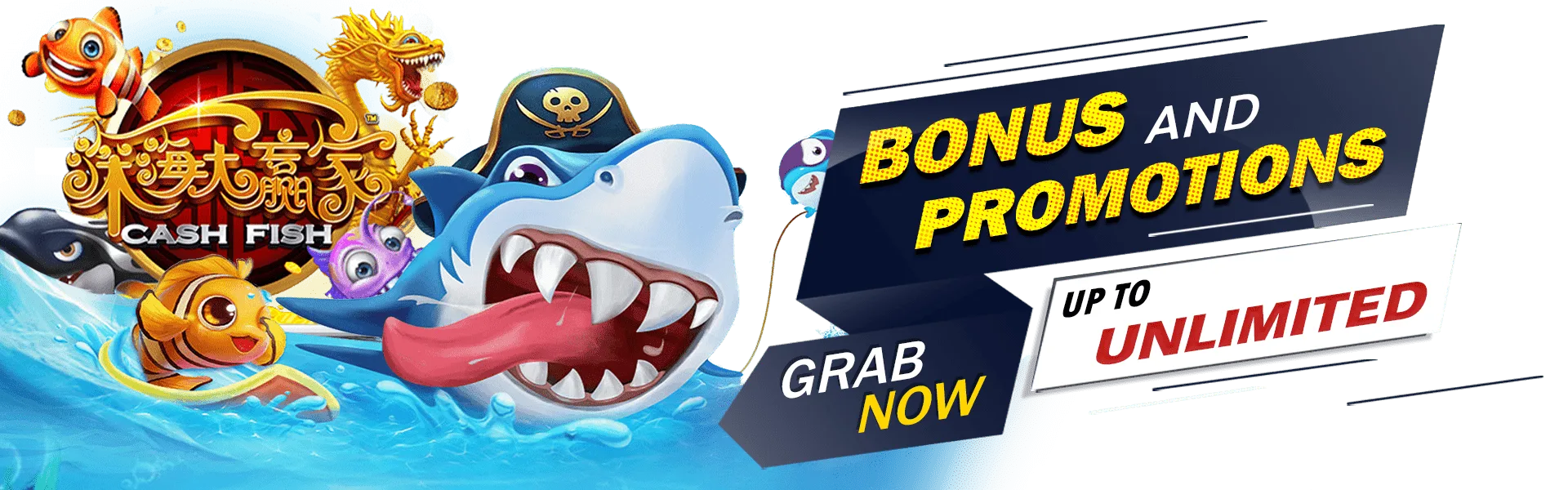 cash fish bonus and promotion banner