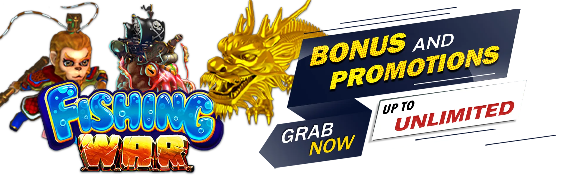 fishing war bonus and promotions banner
