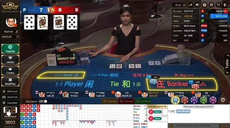dream gaming baccarat