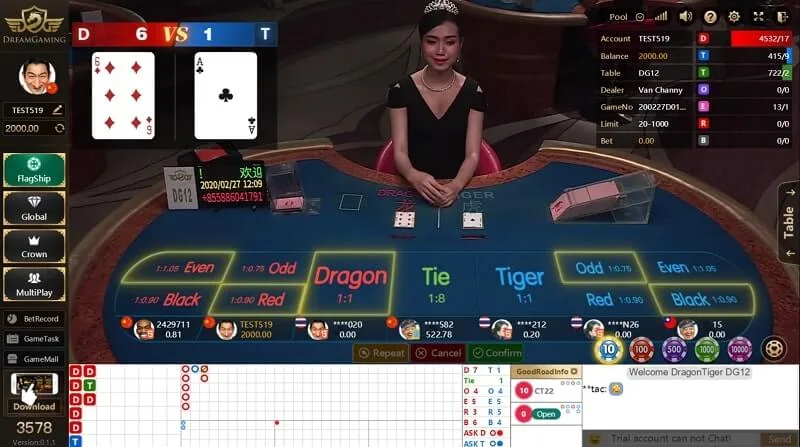 dream gaming dragon tiger