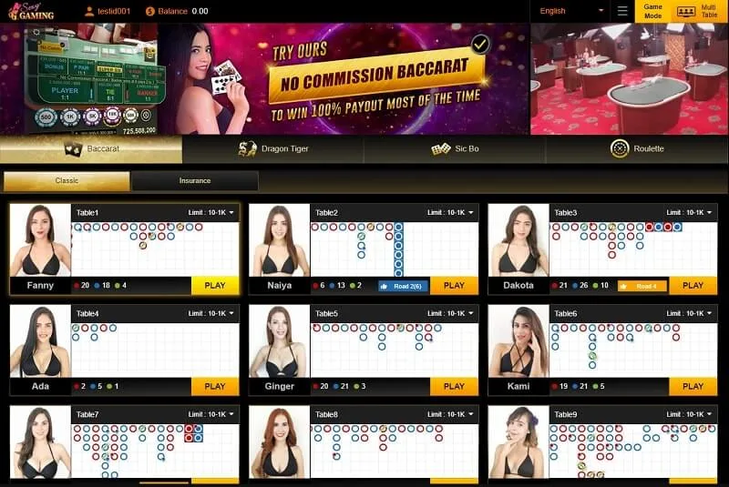 sexy baccarat games