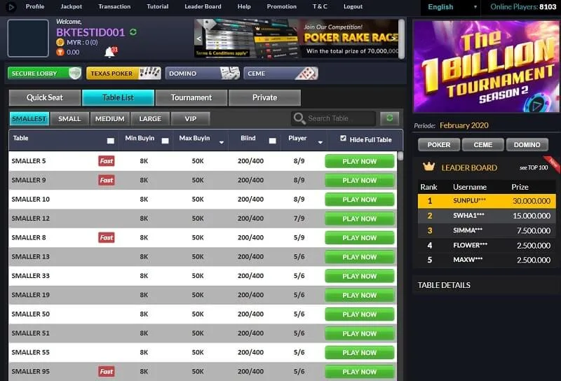 idnpoker dashboard