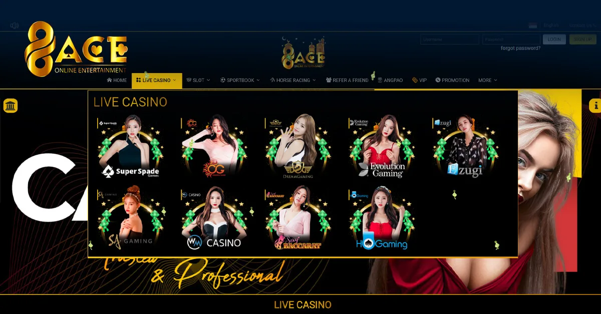 96Ace live casino