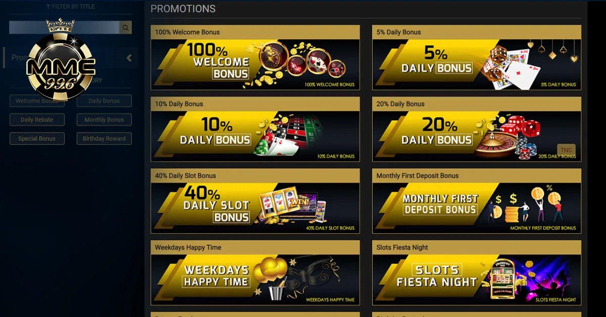 MMC996 Bonus and Promotions