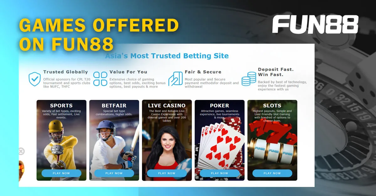 Games Offered on Fun88
