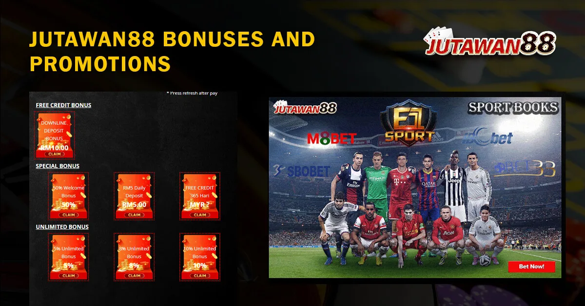 Jutawan88 Bonuses and Promotions