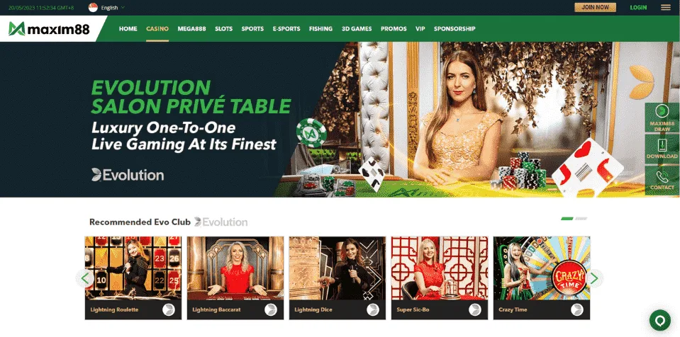 Maxim88 Live Casino Singapore