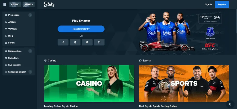 stake.com homepage