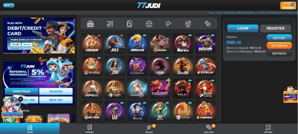77Judi homepage